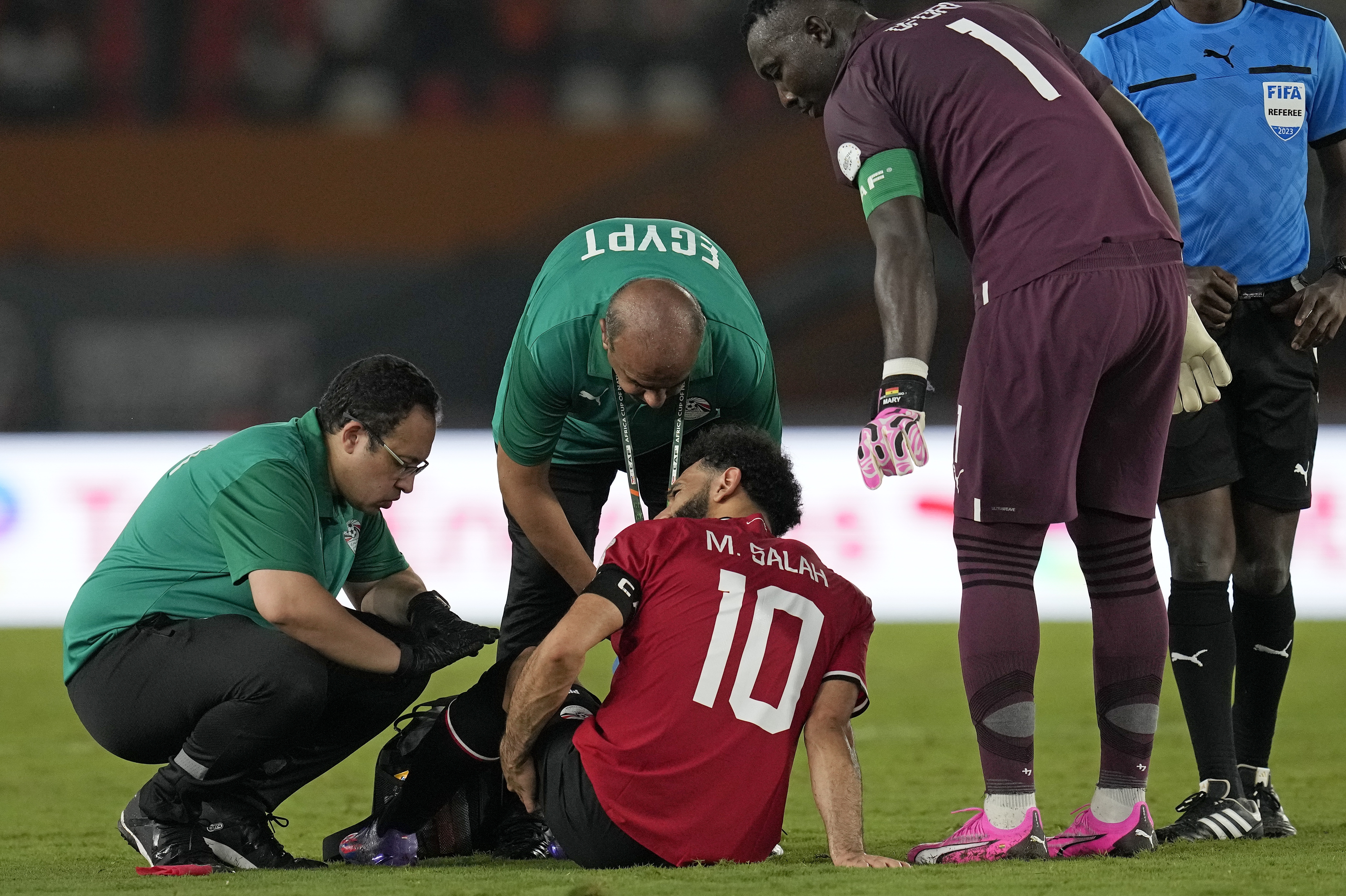 Injury update as Liverpool star Mohamed Salah came off in Egypt's 2-2 draw vs Ghana.