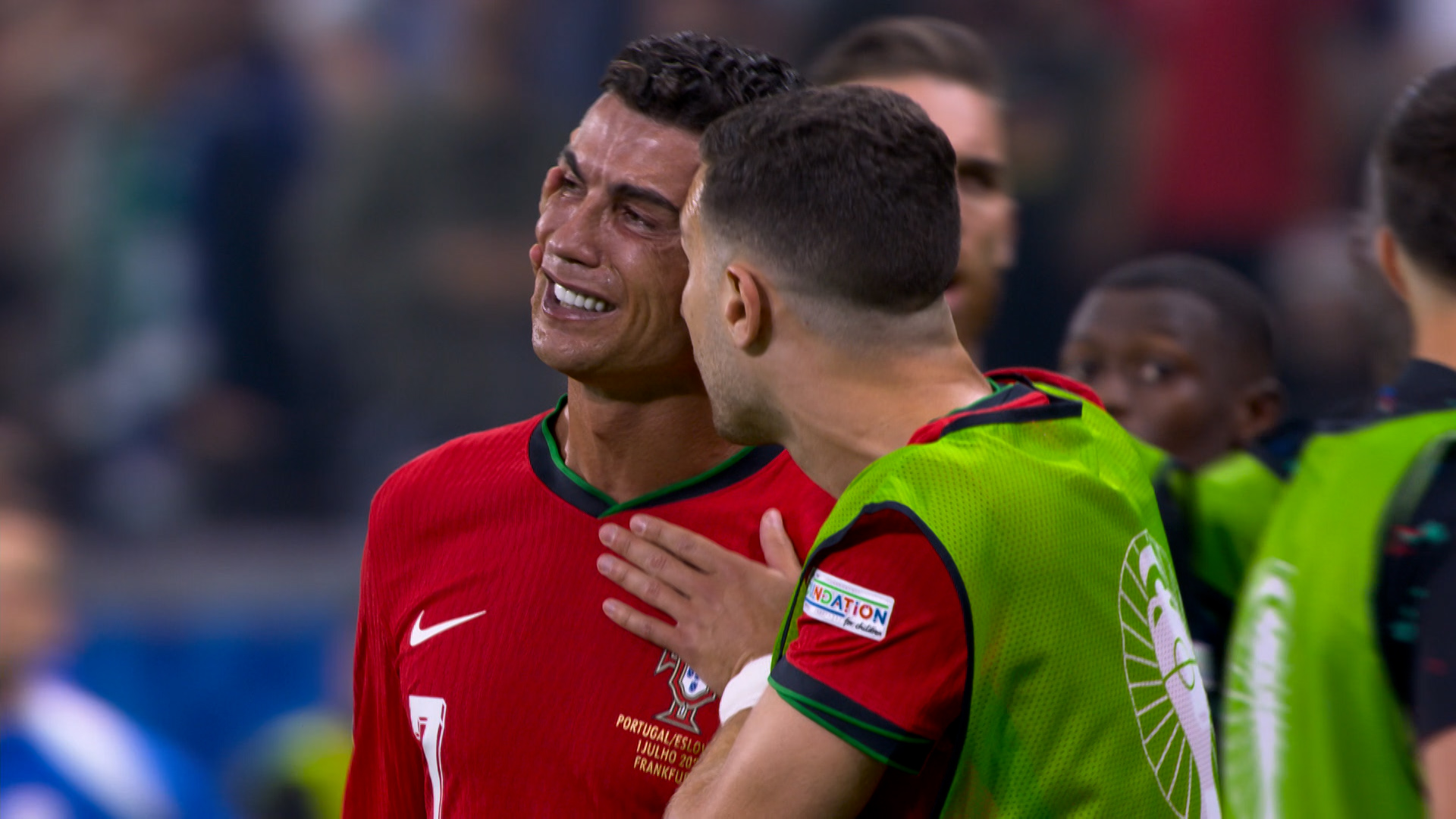 Portugal captain Cristiano Ronaldo in tears on the field after missing  penalty against Slovenia in EURO 2024 Round of 16 clash