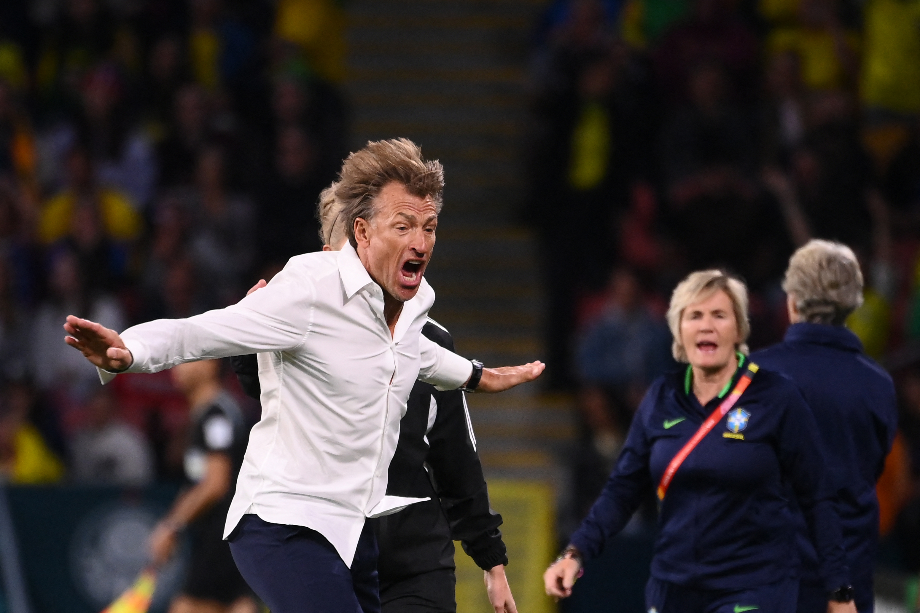 France coach Herve Renard loses it on sidelines as he clashes with